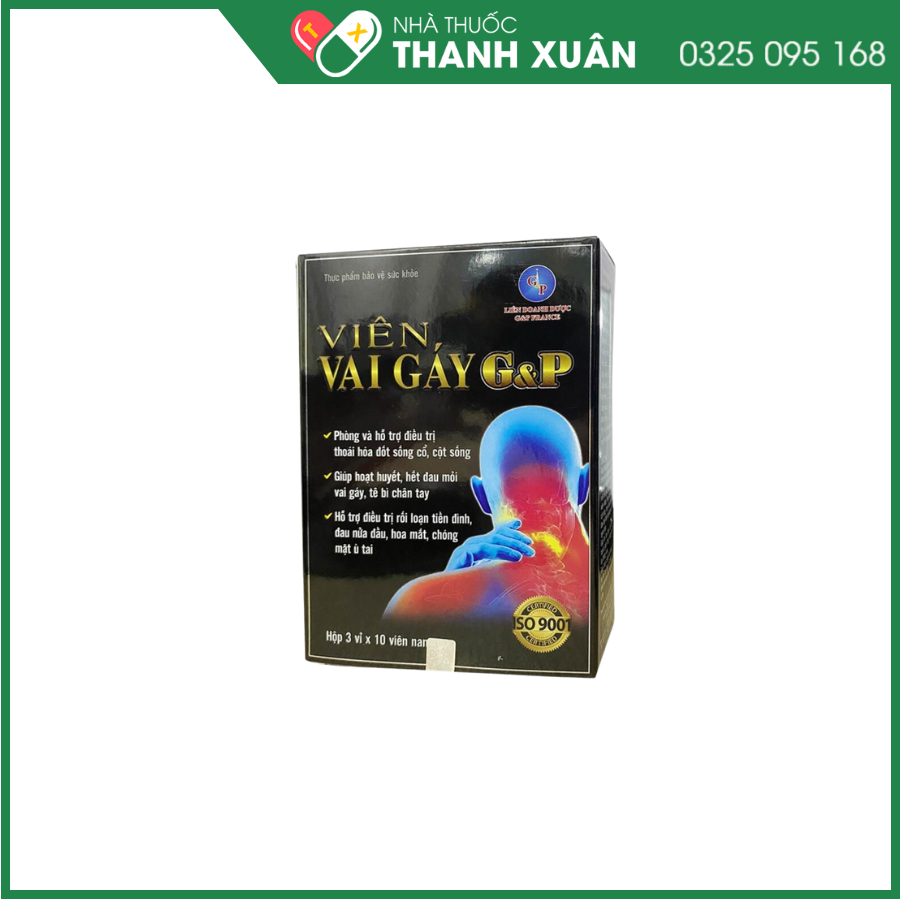 Vai gáy G&amp;P hỗ trợ giảm thoái hoá đốt sống cổ, giúp tăng cường tuần hoàn và lưu thông máu não