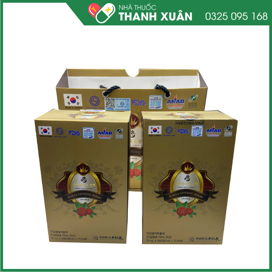 Chiết xuất quả Nhân Sâm N-GINSENG BERRY N EXTRACT giúp bồi bổ sức khỏe, hỗ trợ ngăn ngừa ung thư