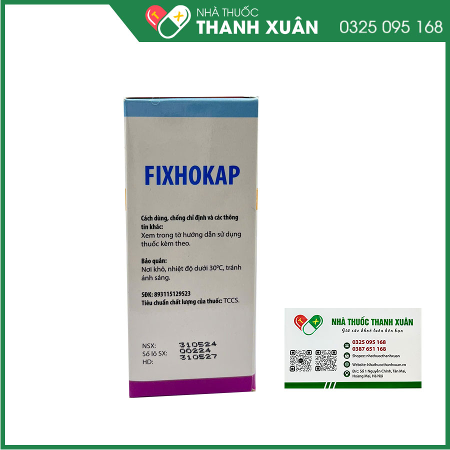 FIXHOKAP điều trị hen phế quản và viêm phế quản mạn tính