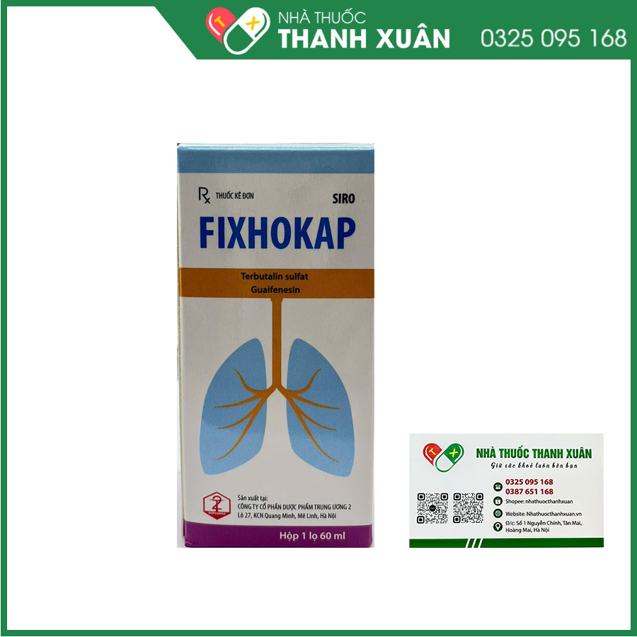 FIXHOKAP điều trị hen phế quản và viêm phế quản mạn tính