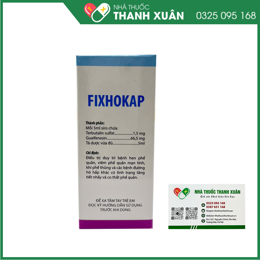 FIXHOKAP điều trị hen phế quản và viêm phế quản mạn tính