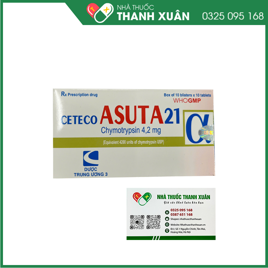 Ceteco ASUTA 21α thuốc chống viêm, giảm sưng, phù nề