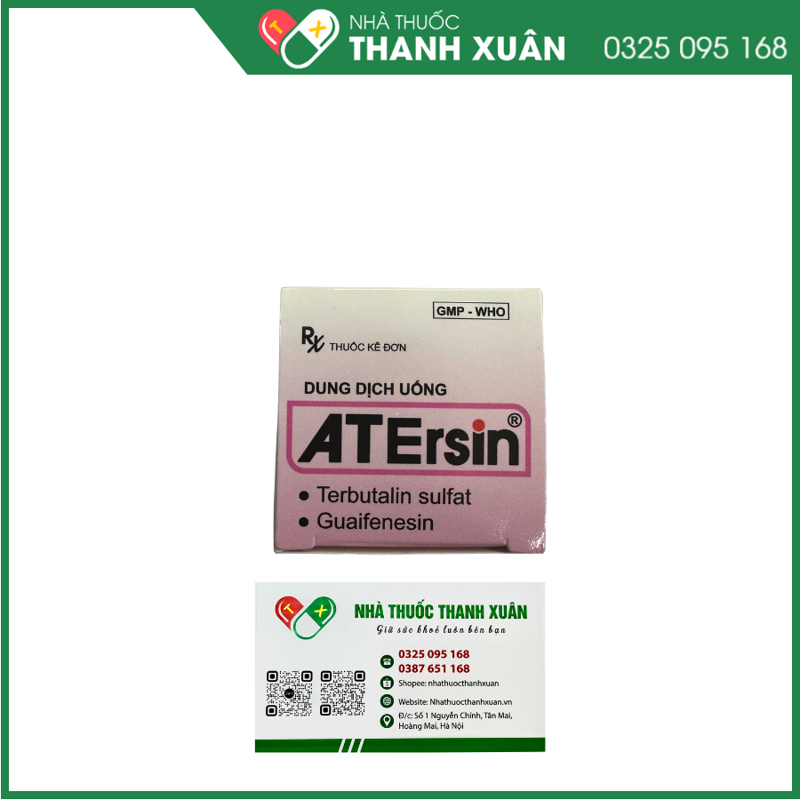 ATErsin điều trị giảm ho do hen phế quản, viêm phế quản
