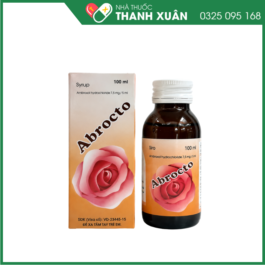 Bột pha hỗn dịch Abrocto tiêu nhầy, loãng đờm, giảm ho