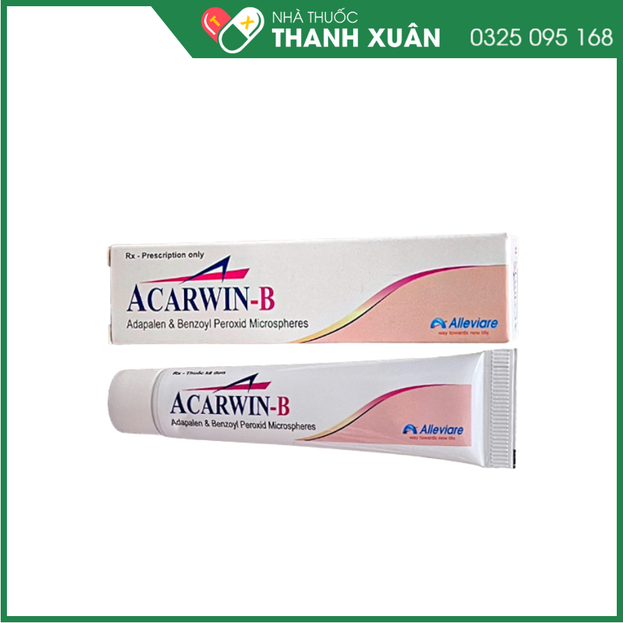 Acarwin-B điều trị mụn trứng cá cho trẻ từ 9 tuổi trở lên