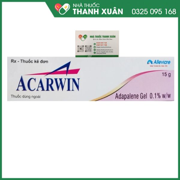 Acarwin điều trị mụn trứng cá từ nhẹ đến trung bình