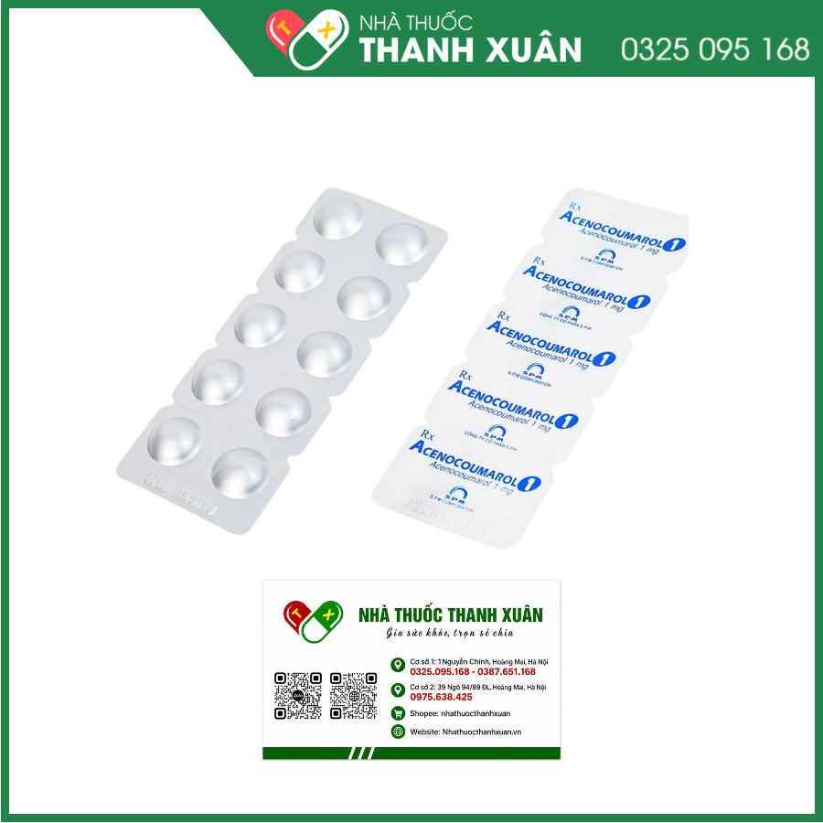 Acenocoumarol 1 SPM phòng và trị bệnh nghẽn mạch