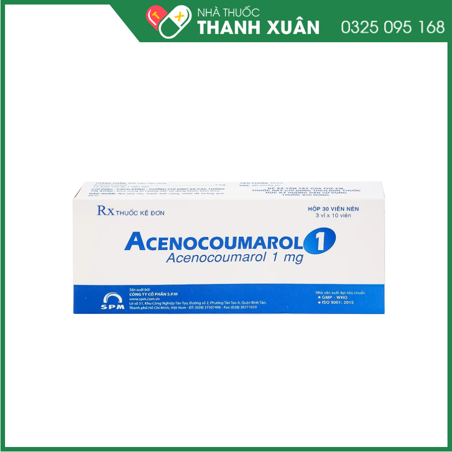 Acenocoumarol 1 SPM phòng và trị bệnh nghẽn mạch