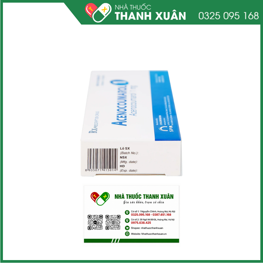 Acenocoumarol 1 SPM phòng và trị bệnh nghẽn mạch