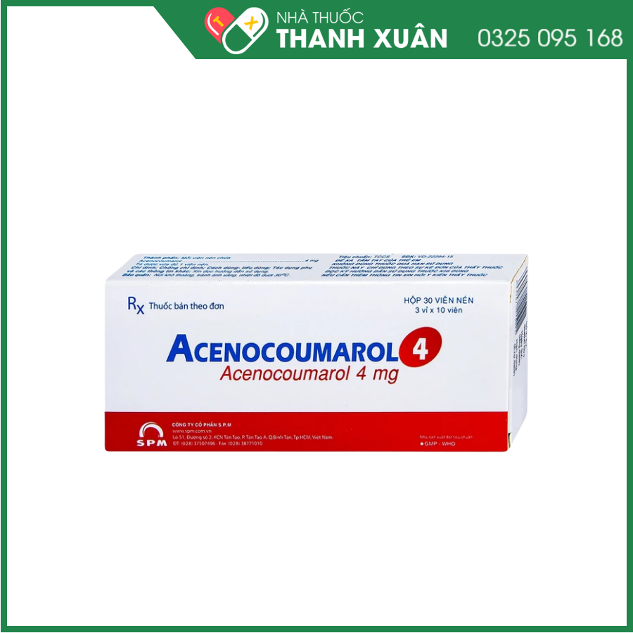 Acenocoumarol 4 SPM phòng và trị bệnh nghẽn mạch