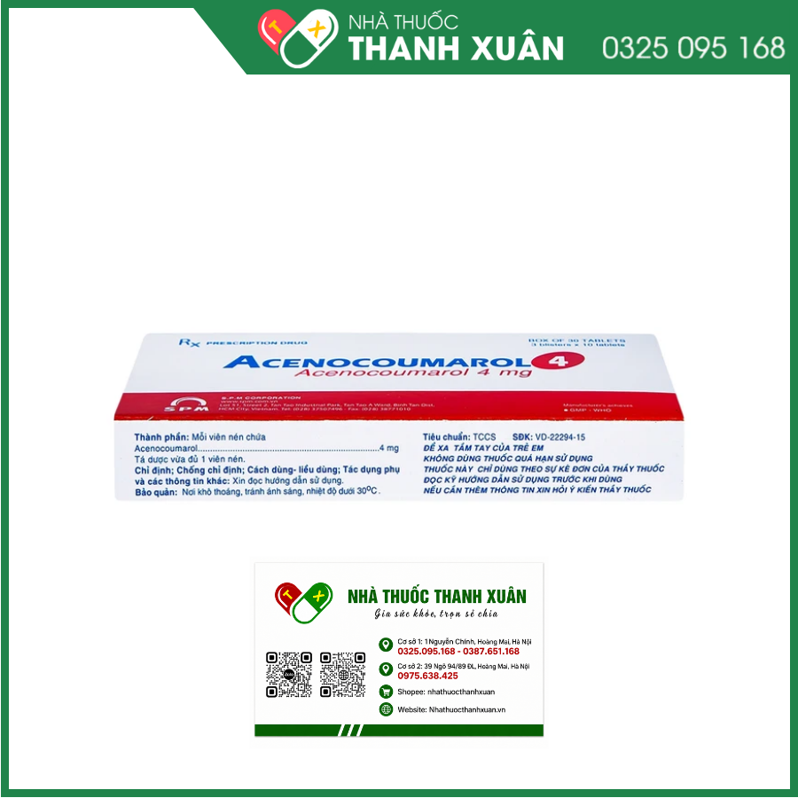 Acenocoumarol 4 SPM phòng và trị bệnh nghẽn mạch