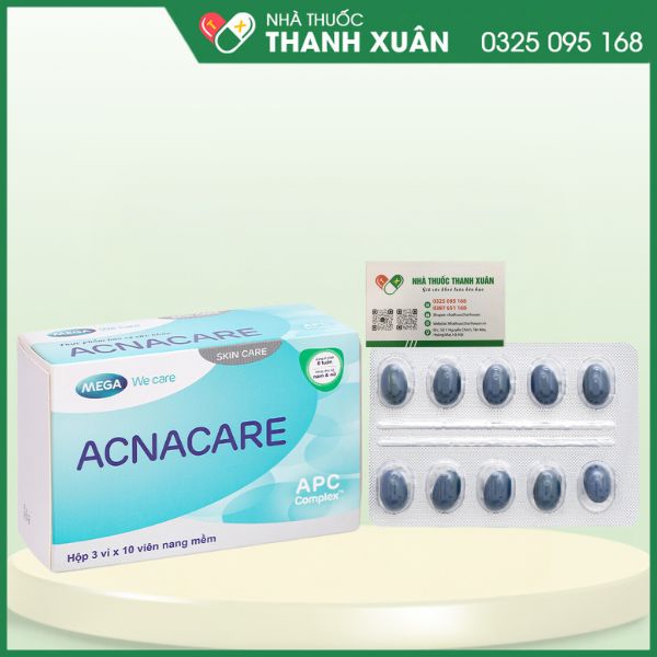 Acnacare - Giúp ngăn ngừa, hỗ trợ điều trị mụn và viêm các tuyến bã nhờn trên da