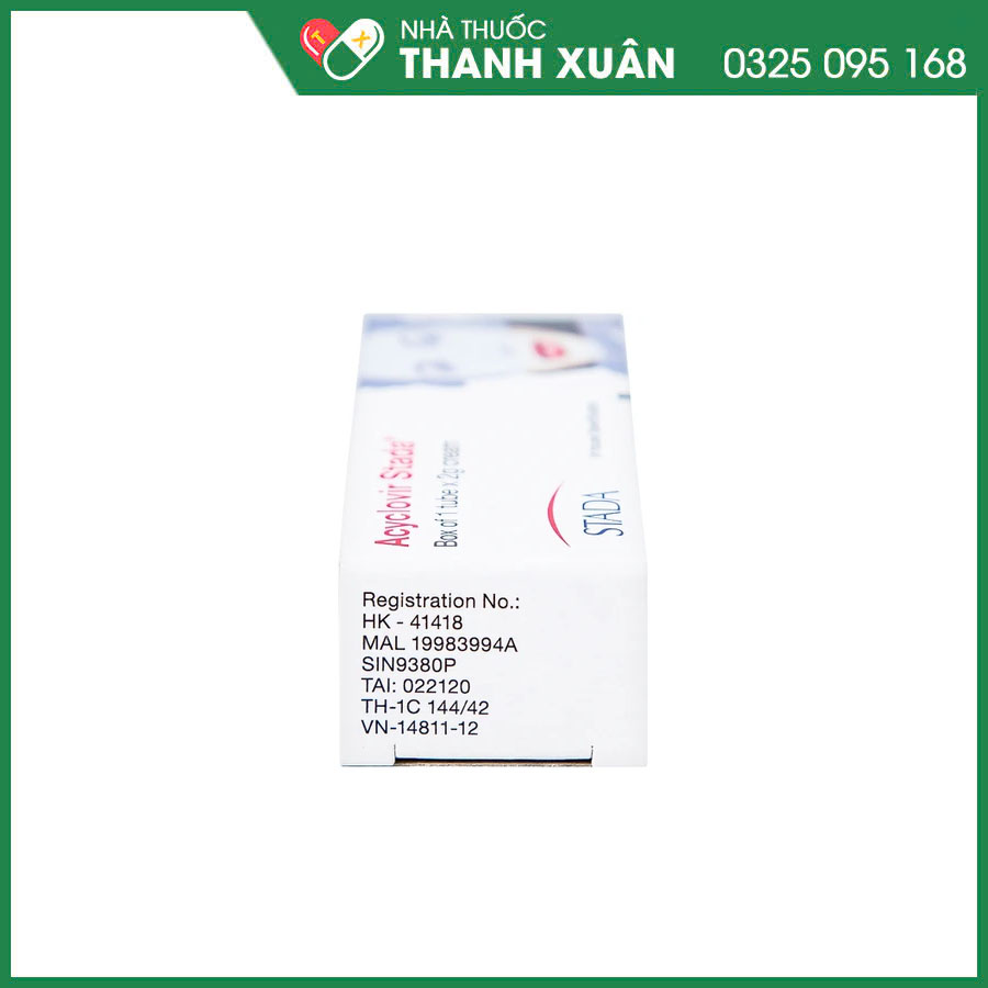 Acyclovir STADA kem bôi da điều trị nhiễm virus Herpes simplex da