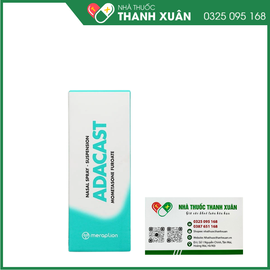 Thuốc xịt mũi Adacast điều trị triệu chứng viêm mũi theo mùa