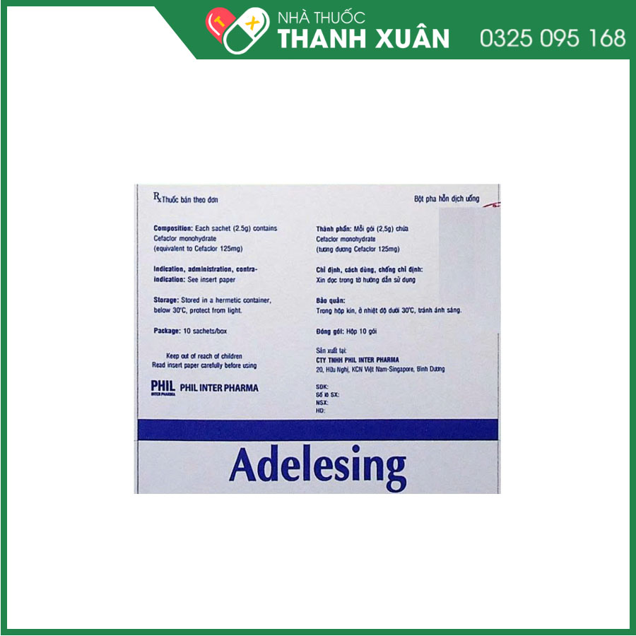 Adelesing điều trị nhiễm khuẩn hô hấp, nhiễm khuẩn tiết niệu, nhiễm khuẩn da và mô mềm