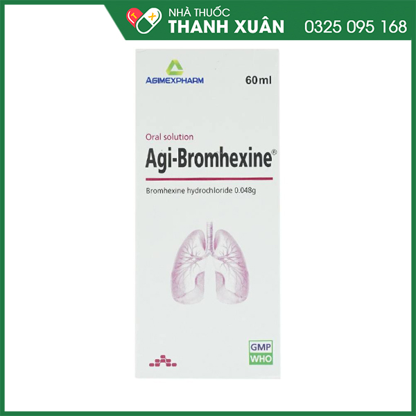 Agi-Bromhexine làm loãng đờm, tiêu nhầy