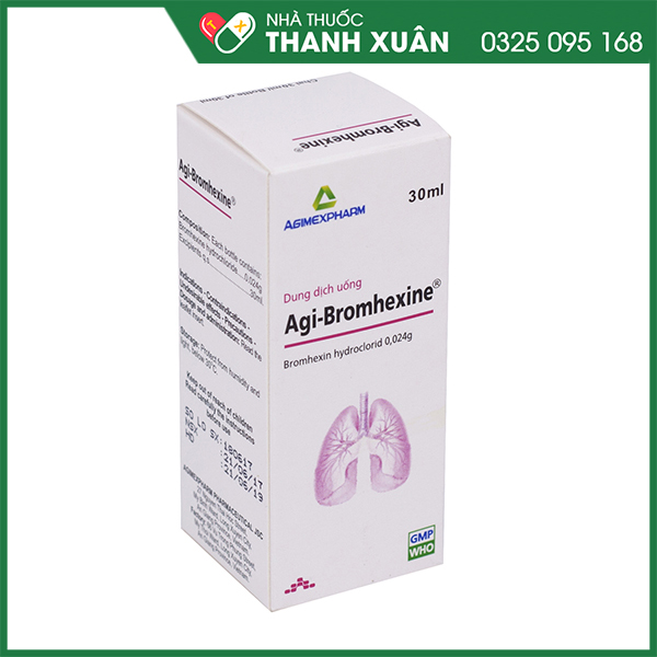 Agi-Bromhexine làm loãng đờm, tiêu nhầy