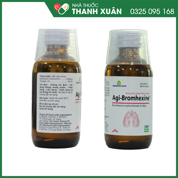 Agi-Bromhexine làm loãng đờm, tiêu nhầy