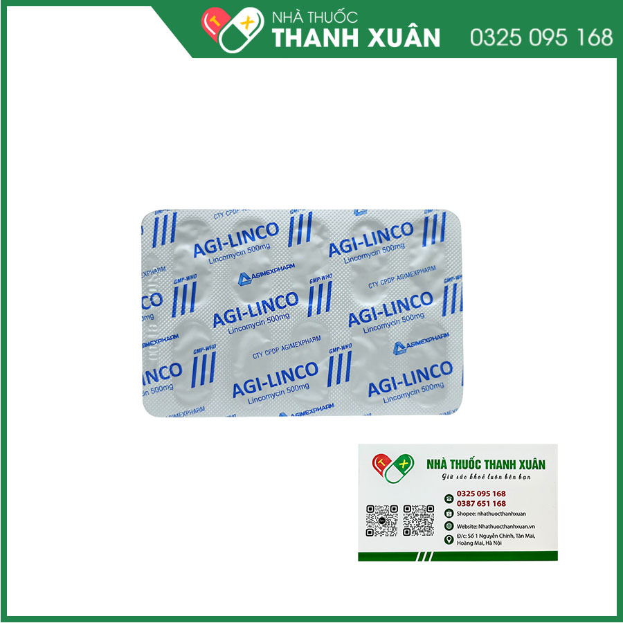 Thuốc Agi-Linco điều trị nhiễm khuẩn tai-mũi-họng, phế quản, mô mềm, nhiễm khuẩn huyết