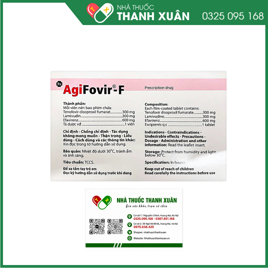 AgiFovir-F  hỗ trợ điều trị HIV-1