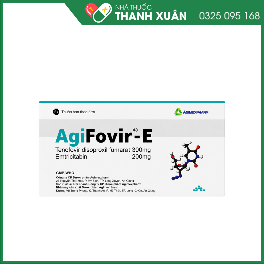 AgiFovir-E hỗ trợ điều trị nhiễm HIV -1