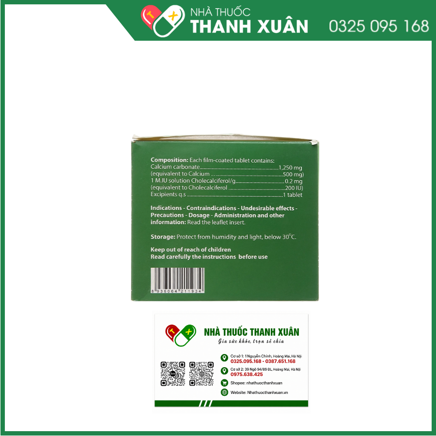 Agi-calci bổ sung calci, phòng và điều trị loãng xương