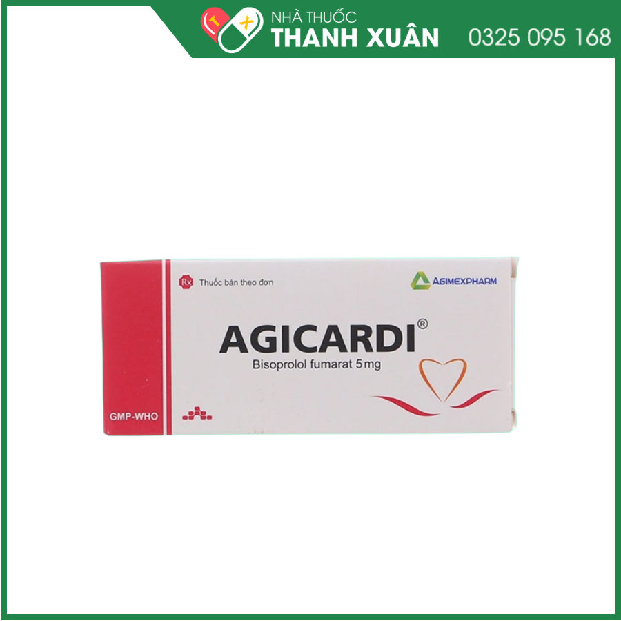 Agicardi 5 điều trị tăng huyết áp, đau thắt ngực, suy tim