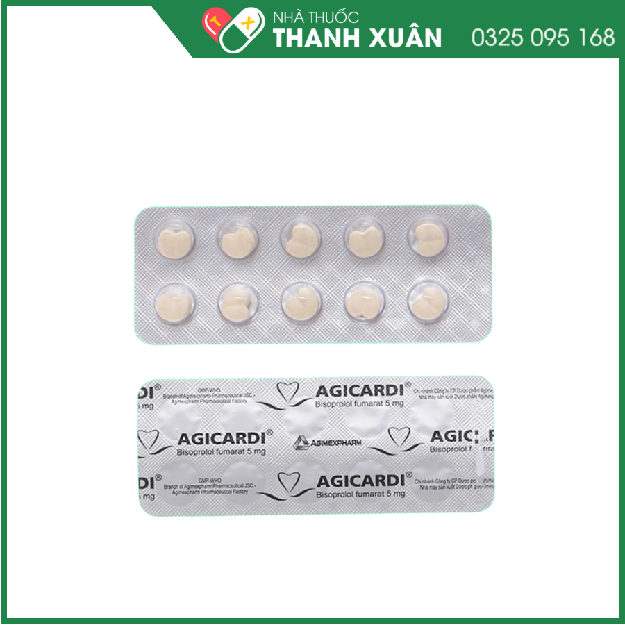 Agicardi 5 điều trị tăng huyết áp, đau thắt ngực, suy tim