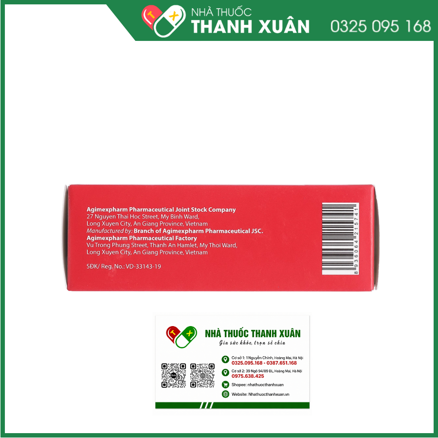 Agidicerin 50mg điều trị thoái hóa khớp hông và gối