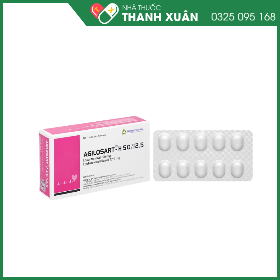 Agilosart-H 50/12.5 trị tăng huyết áp vô căn