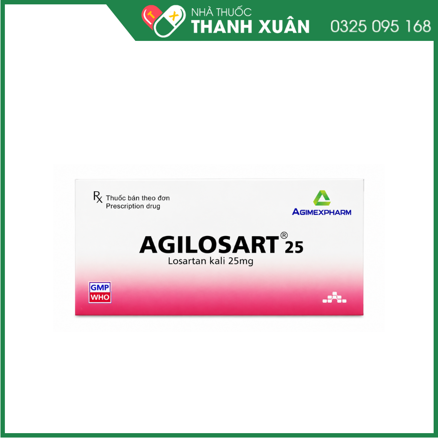 Agilosart 25 điều trị tăng huyết áp