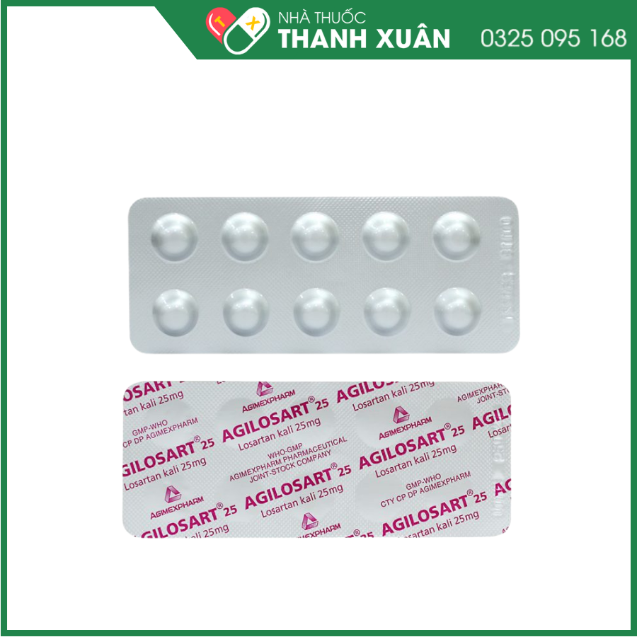 Agilosart 25 điều trị tăng huyết áp