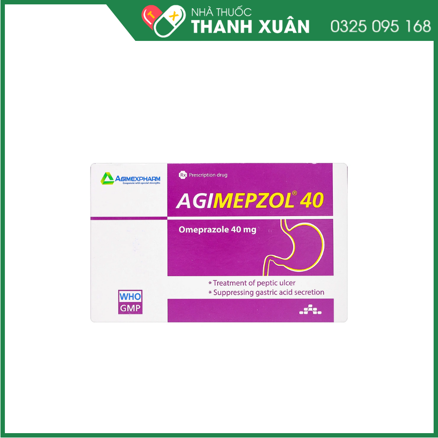 Agimepzol 40 phòng ngừa và điều trị loét dạ dày-tá tràng