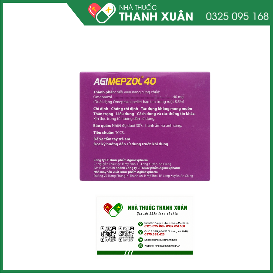 Agimepzol 40 phòng ngừa và điều trị loét dạ dày-tá tràng