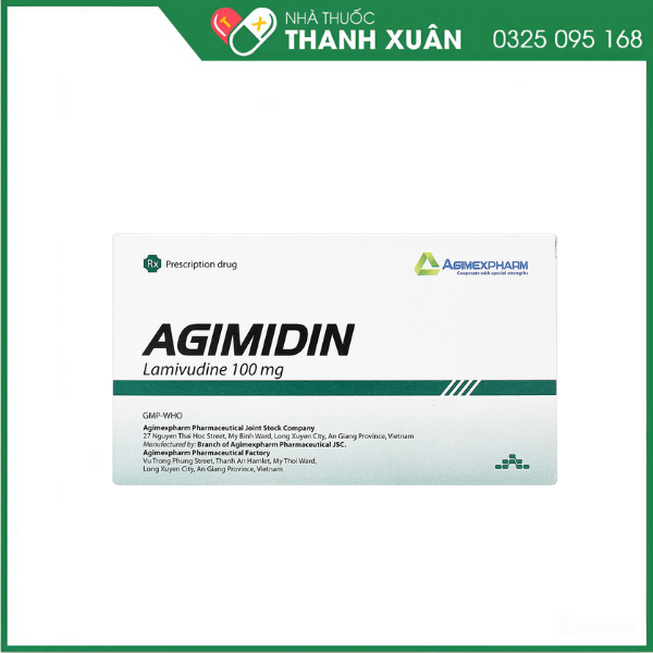 Agimidin 100mg trị viêm gan B mạn tính (3 vỉ x 10 viên)