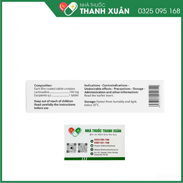 Agimidin 100mg trị viêm gan B mạn tính (3 vỉ x 10 viên)