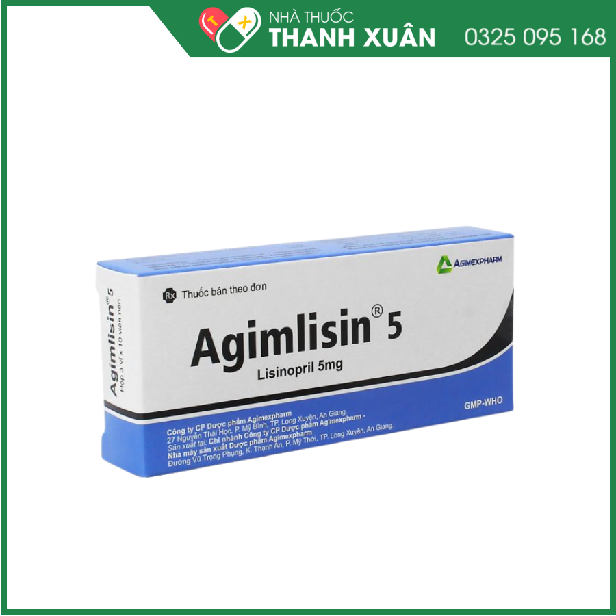 Thuốc Agimlisin 5mg giúp hạ huyết áp và điều trị suy tim