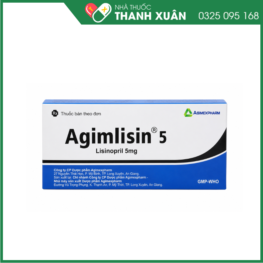 Thuốc Agimlisin 5mg giúp hạ huyết áp và điều trị suy tim