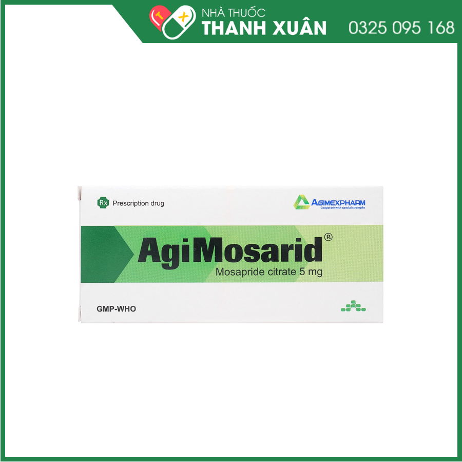 Agimosarid 5mg trị các triệu chứng dạ dày - ruột