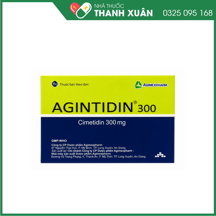 Agintidin 300 điều trị loét tá tràng tiến triển, chứng trào ngược dạ dày thực quản