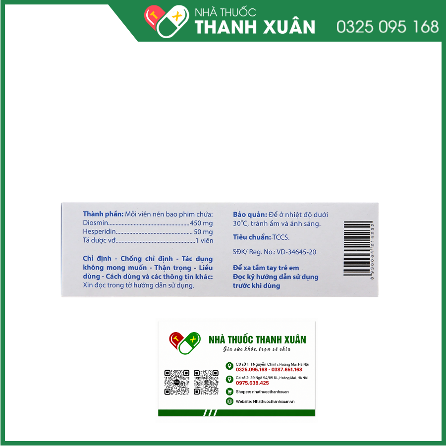 Agiosmin điều trị triệu chứng trong suy tĩnh mạch bạch huyết