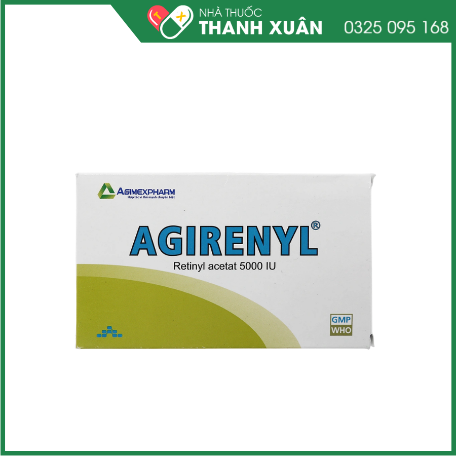 Agirenyl dự phòng và điều trị các triệu chứng thiếu vitamin A