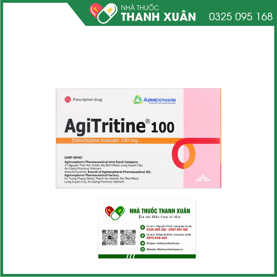 Agitritine 100 trị triệu chứng ruột kích thích