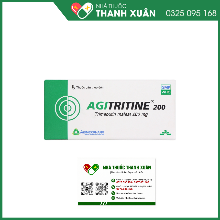 Agitritine 200mg trị triệu chứng ruột kích thích