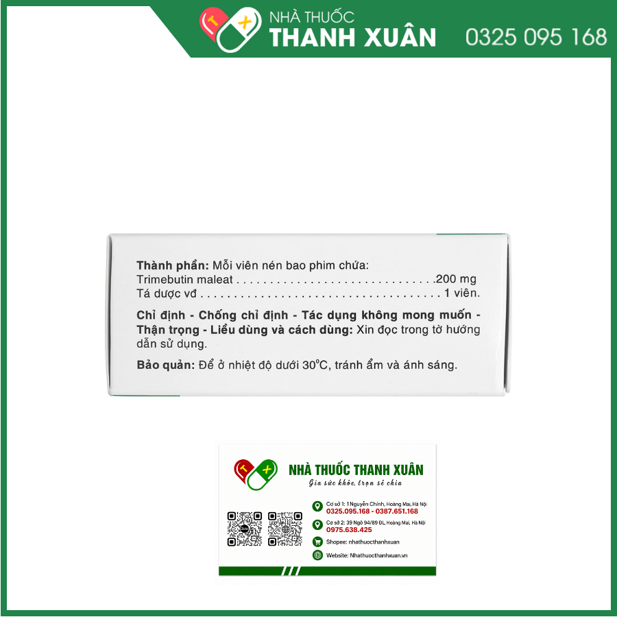 Agitritine 200mg trị triệu chứng ruột kích thích