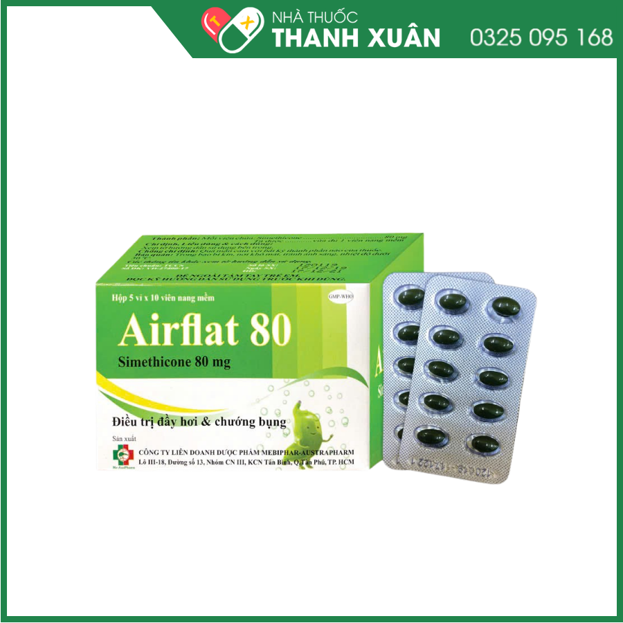 Airflat - Hỗn dịch uống Simethicone trị đầy hơi chướng bụng
