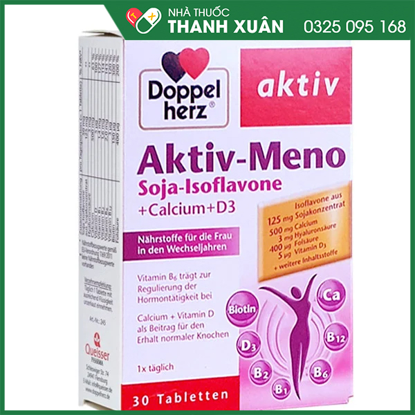 Viên uống Aktiv-Meno chống oxy hóa và giảm triệu chứng mãn kinh