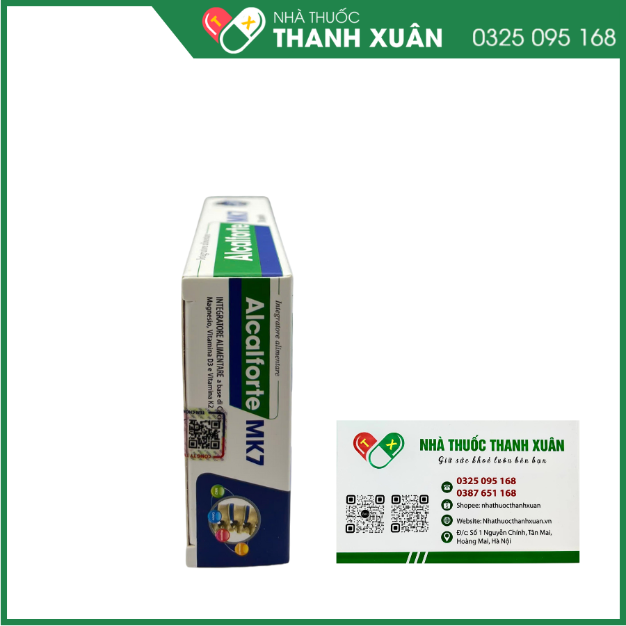 Alcalforte MK7 - Bổ sung canxi, magie, vitamin D3, vitamin K2 cho cơ thể