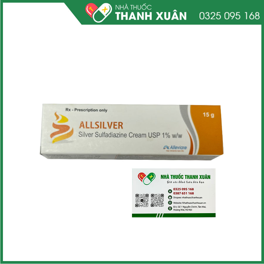 Allsilver kháng khuẩn tại chỗ