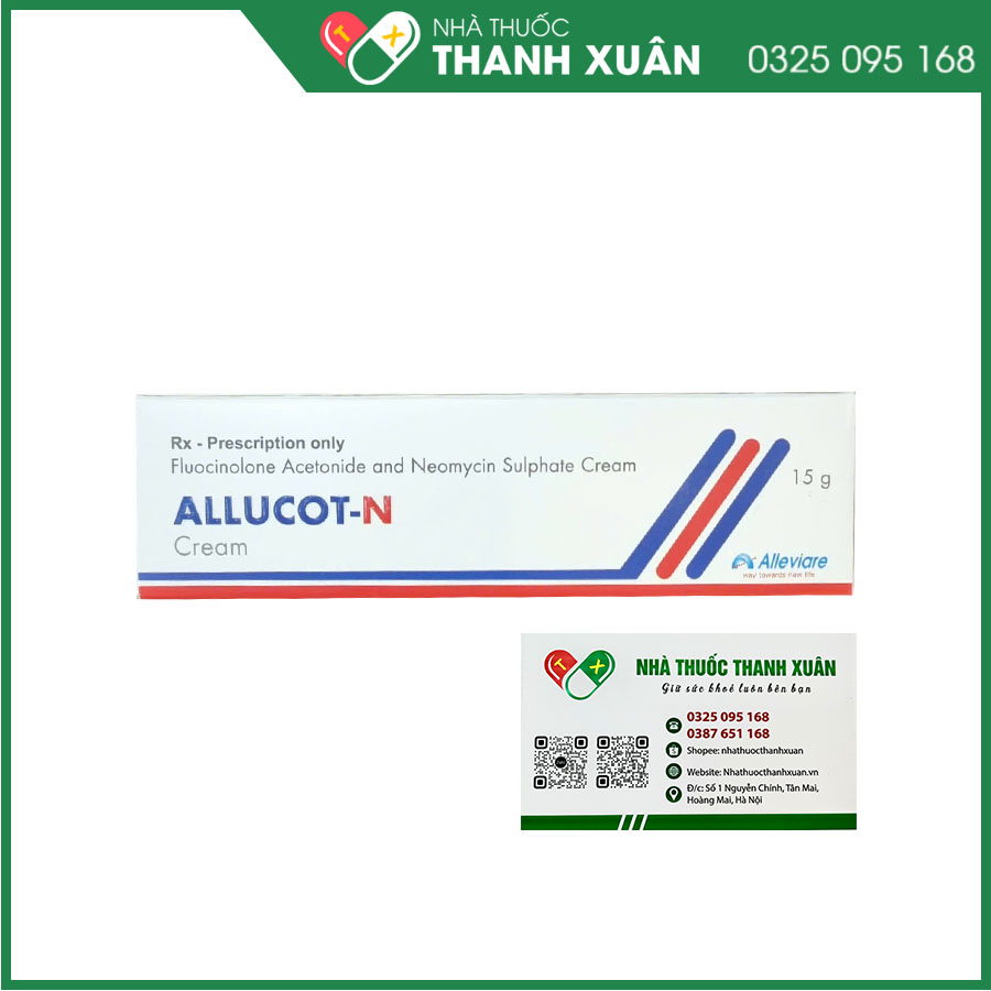 Allucot-N thuốc điều trị các bệnh viêm da, nhiễm khuẩn ngoài da